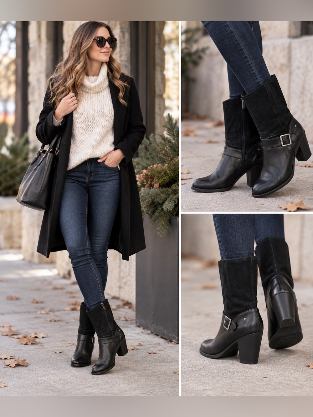 Hush Puppies Dakota Sisany 9.5W Waterproof Leather Boots Work Travel Fall Date